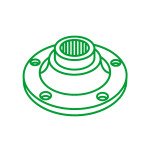 Flange Axle Front