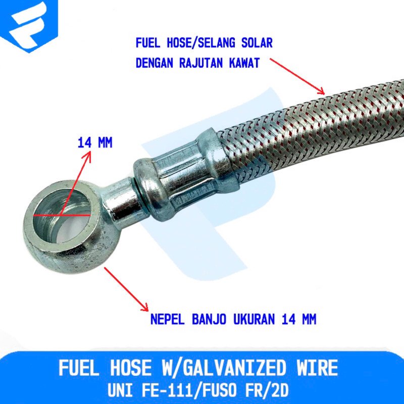 Fuel Hose W/Galvanized Wire