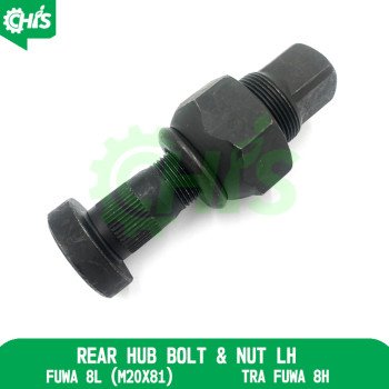Rear Hub Bolt & Nut Lh