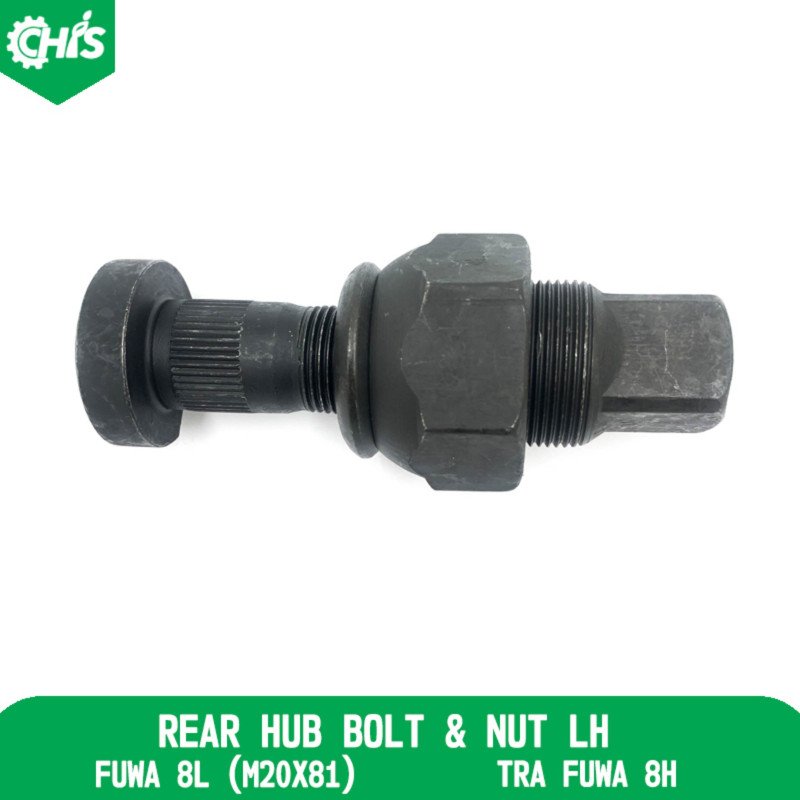 Rear Hub Bolt & Nut Lh