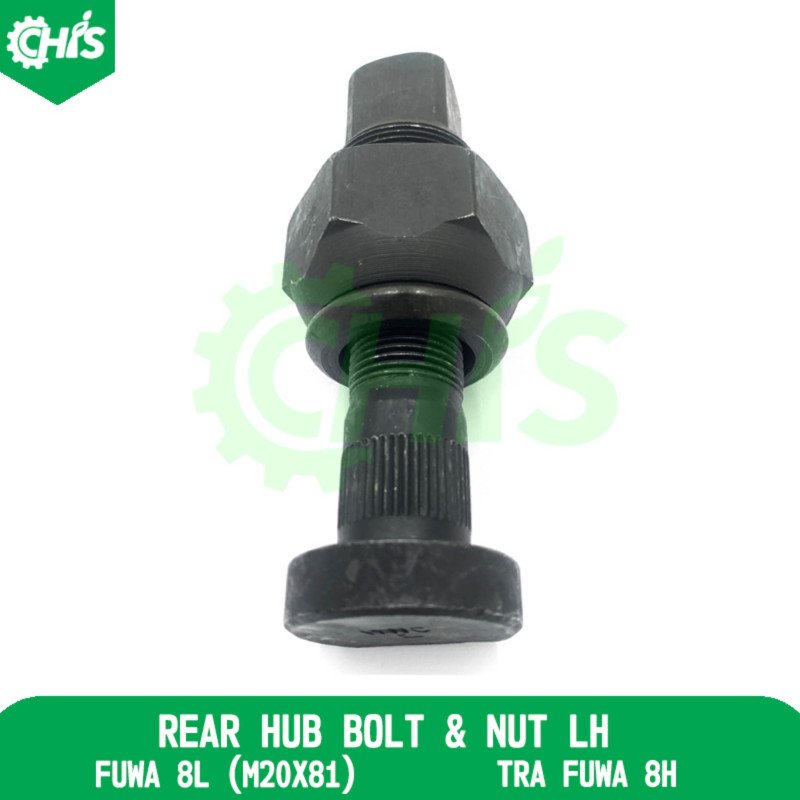 Rear Hub Bolt & Nut Lh