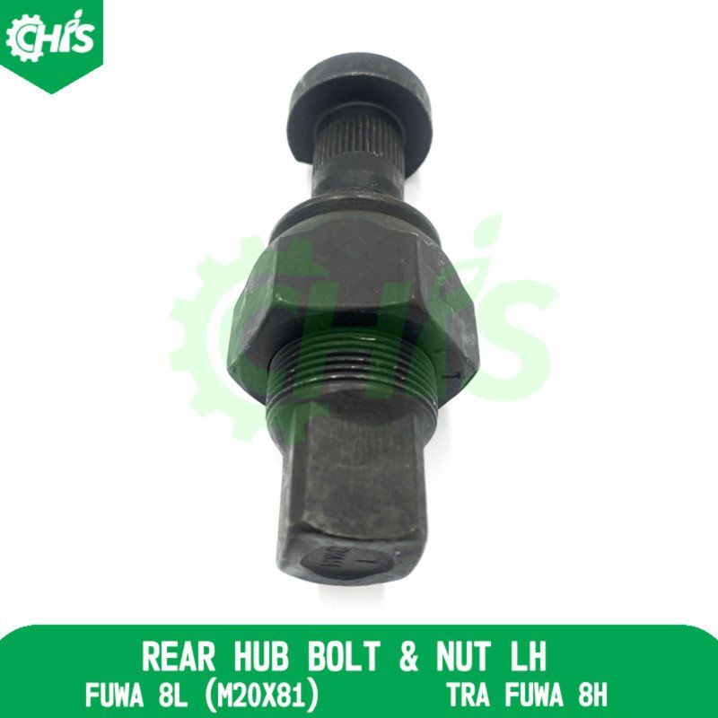 Rear Hub Bolt & Nut Lh