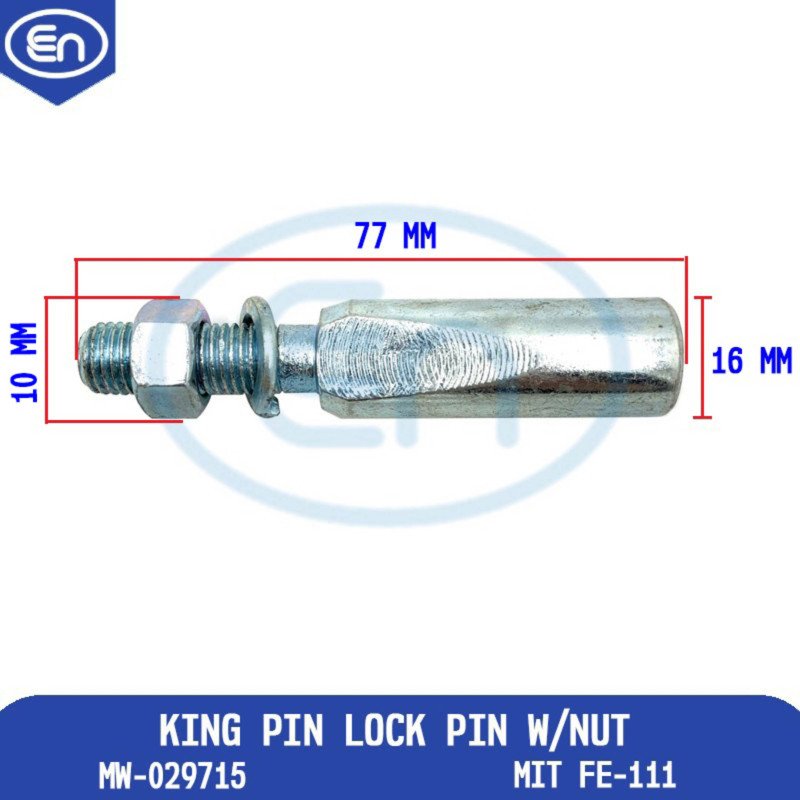 King Pin Lock Pin W/Nut